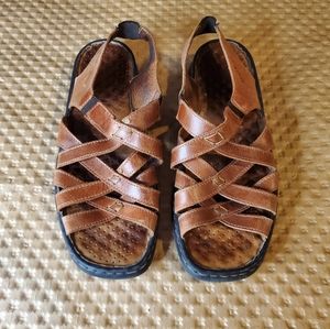 Josef Seibel Womens Fisherman Sandals Brown Leather Size 38/7